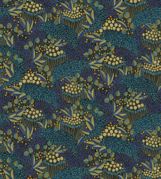 Floral Batik Mural by Eijffinger Blue
