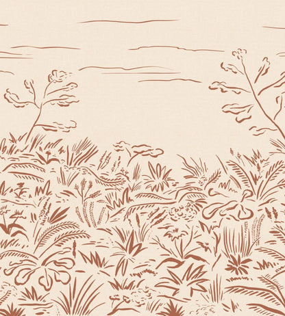 Floral Cave Mural by Tres Tintas Red