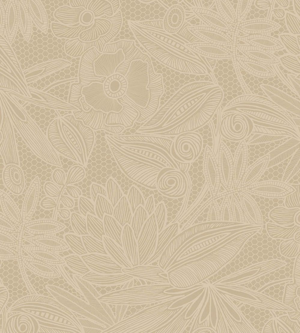 Floral Lace Wallpaper by Eijffinger Beige/Sand