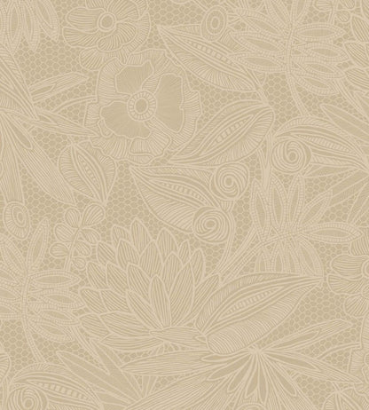 Floral Lace Wallpaper by Eijffinger Beige/Sand