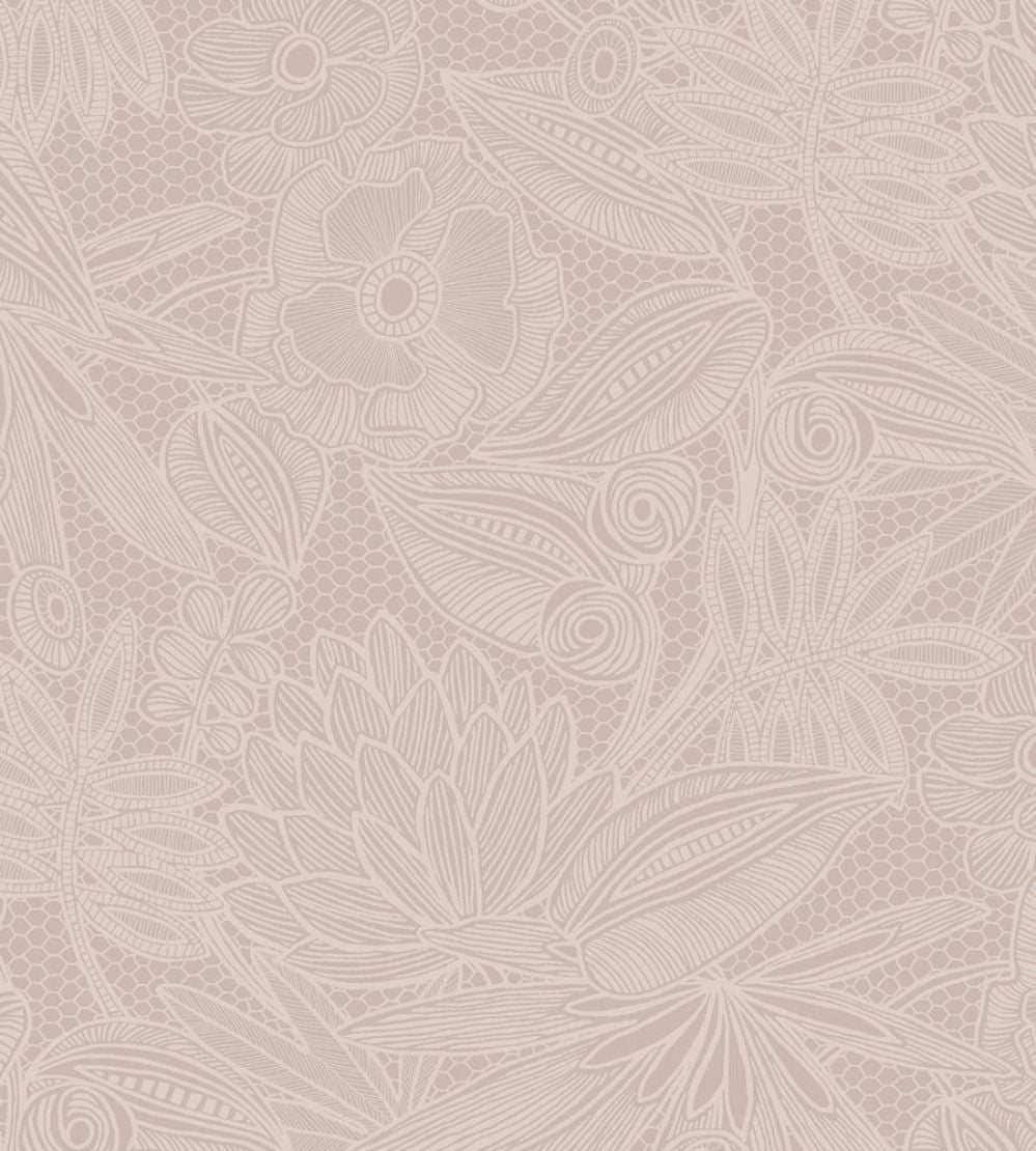 Floral Lace Wallpaper by Eijffinger Pink