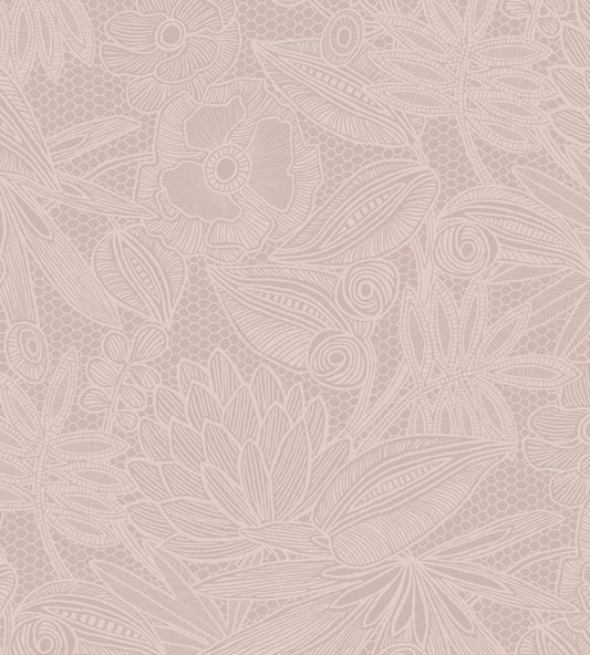 Floral Lace Wallpaper by Eijffinger Pink