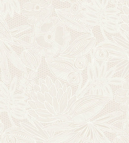 Floral Lace Wallpaper by Eijffinger White/Cream