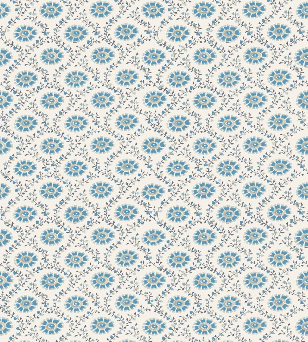 Floral Ogee Wallpaper by DADO 01 Blue