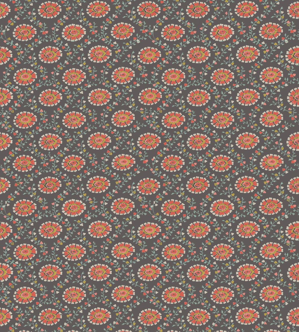Floral Ogee Wallpaper by DADO 03 Madder