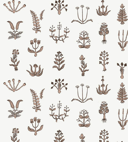 Floral Spot Wallpaper by Josephine Munsey Ham Pink/Chimney