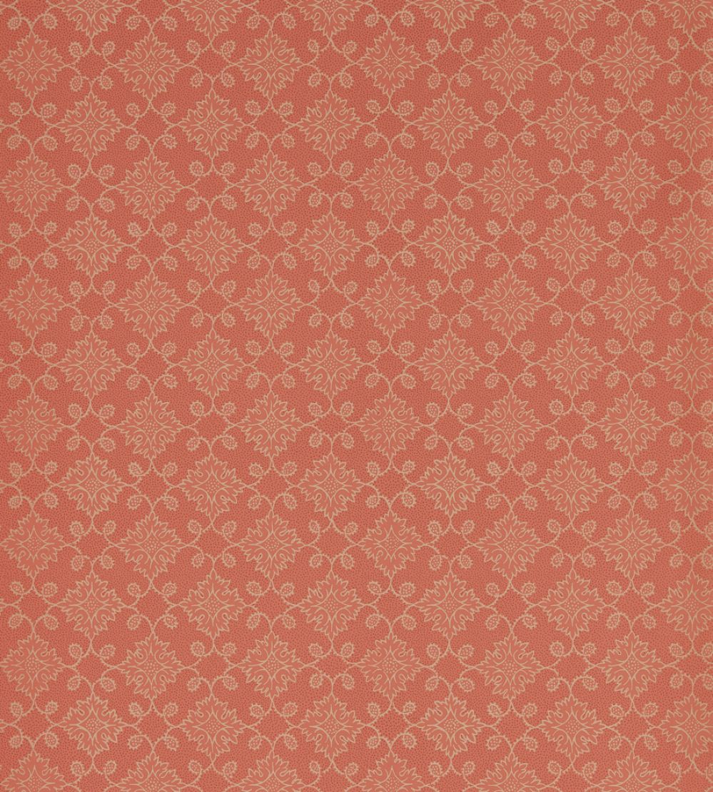 Floral Tracery Wallpaper by Zoffany Deep Salmon