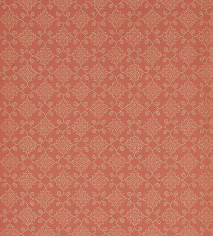 Floral Tracery Wallpaper by Zoffany Deep Salmon
