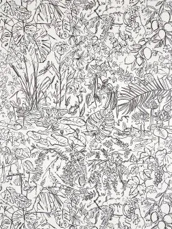 Flore Wallpaper by Pierre Frey in Fusain (FP089001)