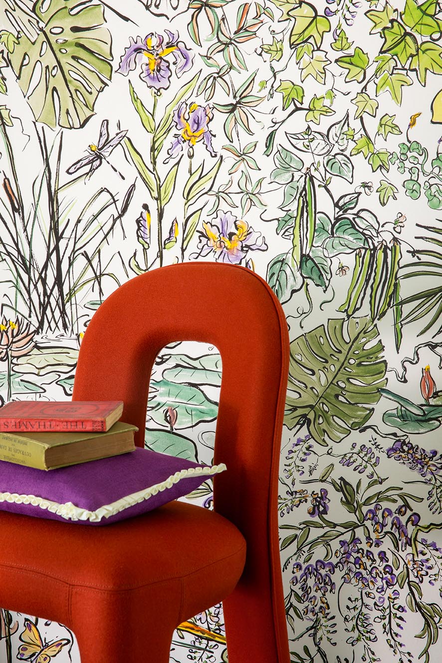 Flore Wallpaper by Pierre Frey shown in a room setting (view 2)