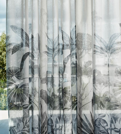 Floreana Sheer Fabric by Harlequin Black Earth/Tranquility