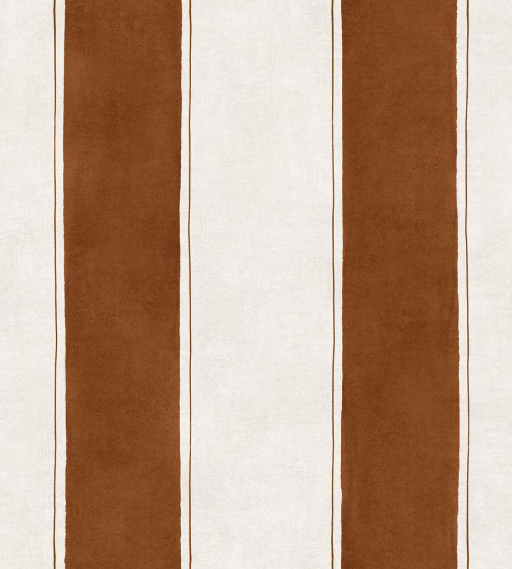 Florentine Stripe Wallpaper by Coordonne Coffee