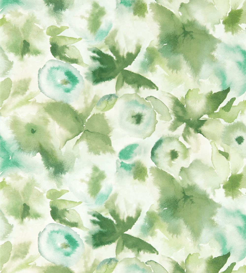 Flores Wallpaper by Harlequin Clover/Kelly/Aqua