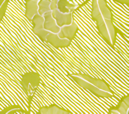 Flores II New Green Cream fabric by China Seas