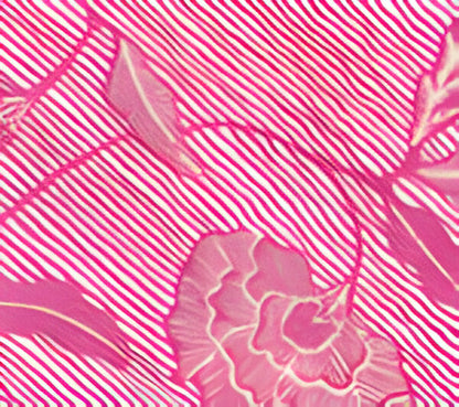 Flores II Magenta Cream fabric by China Seas