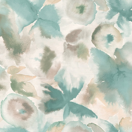 Flores Aloe/Honey/Viridian mural by Harlequin