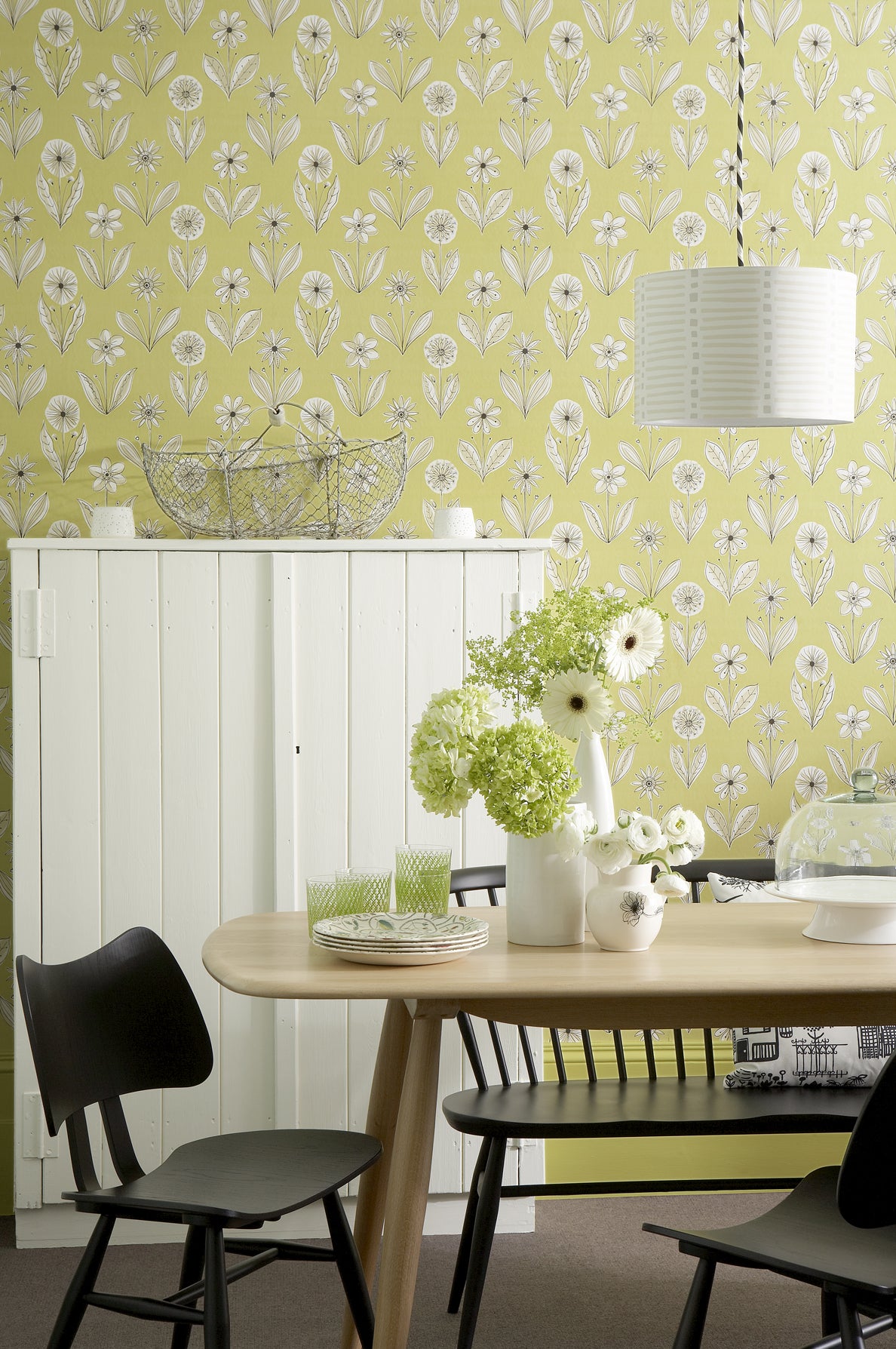 Florette wallpaper by Little Greene in Acid Drop
