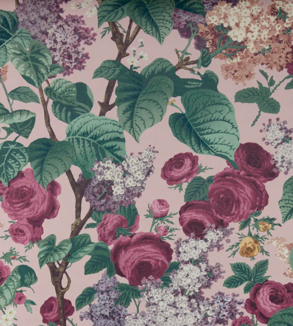 Floribunda Wallpaper by 1838 Wallcoverings Blush