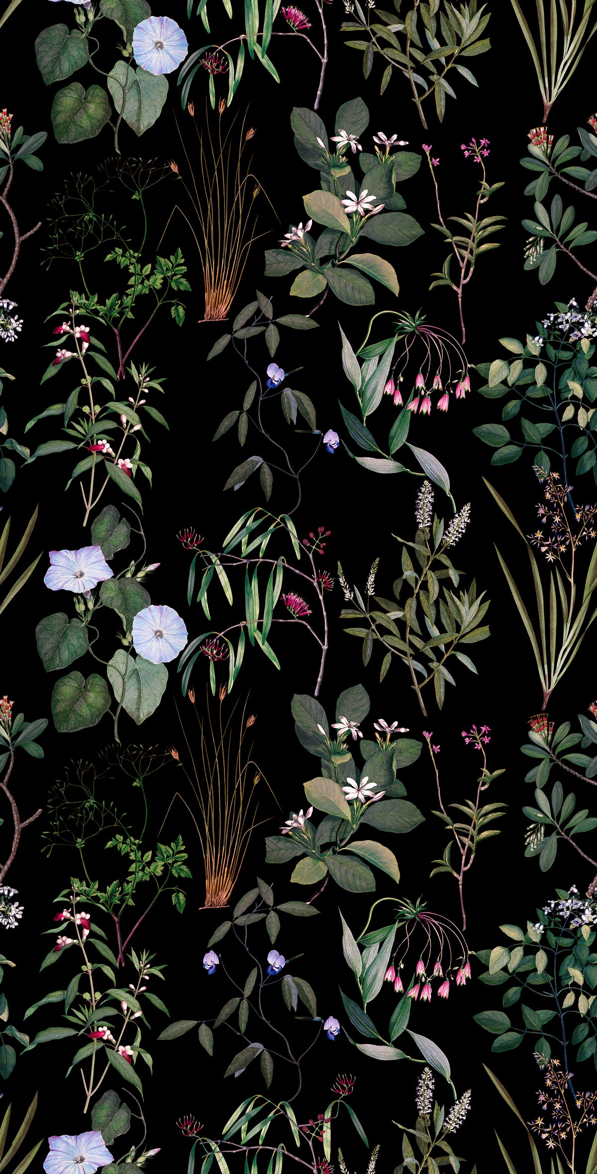 Florilege Black mural by Bien Fait