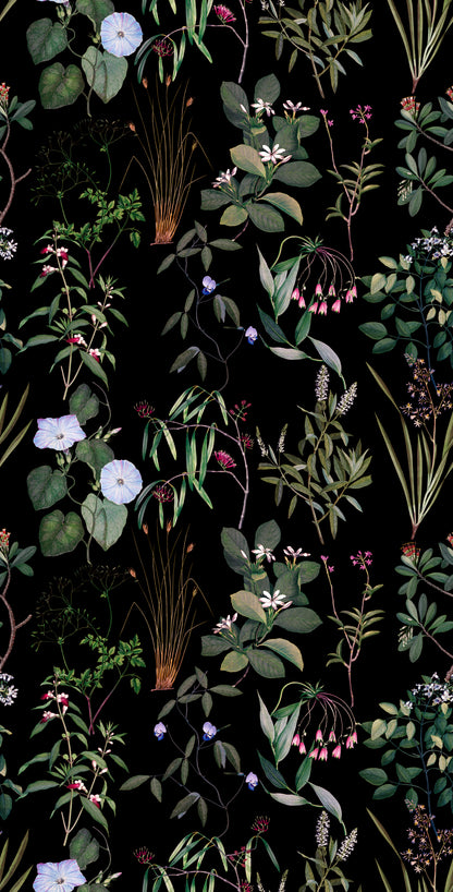 Florilege Black mural by Bien Fait