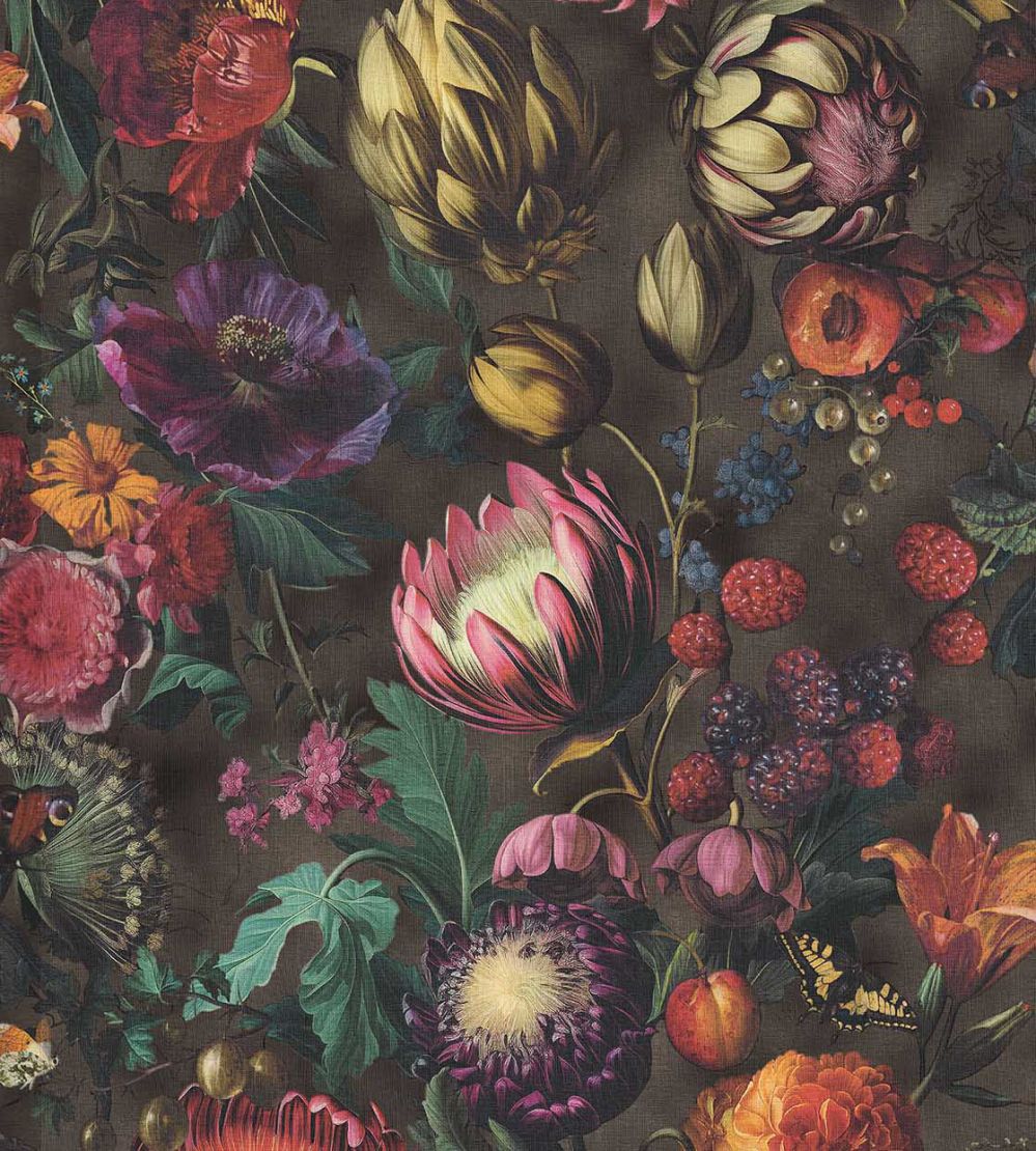 Flourish Wallpaper by Eijffinger Deep Plum