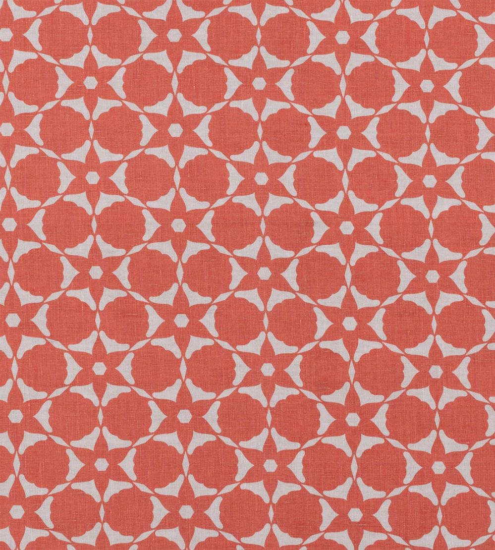 Flower Cut Out Fabric by Vanderhurd Coral/Champignon