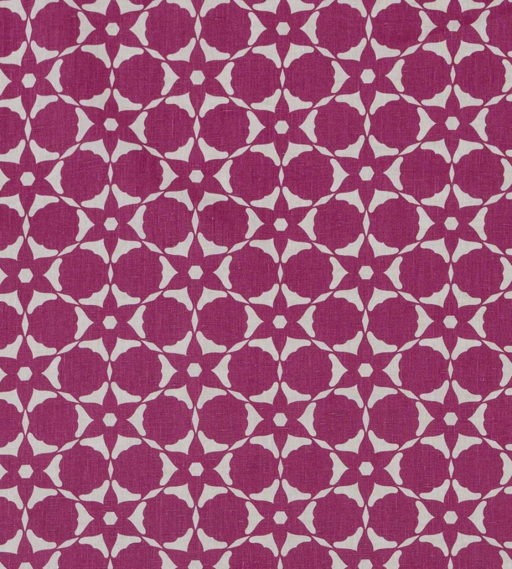 Flower Cut Out Fabric by Vanderhurd Magenta/Champignon