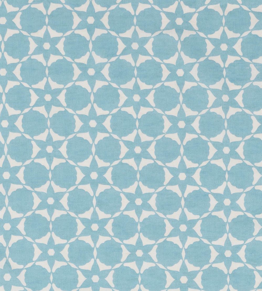 Flower Cut Out Fabric by Vanderhurd Powder Blue/Moonstone
