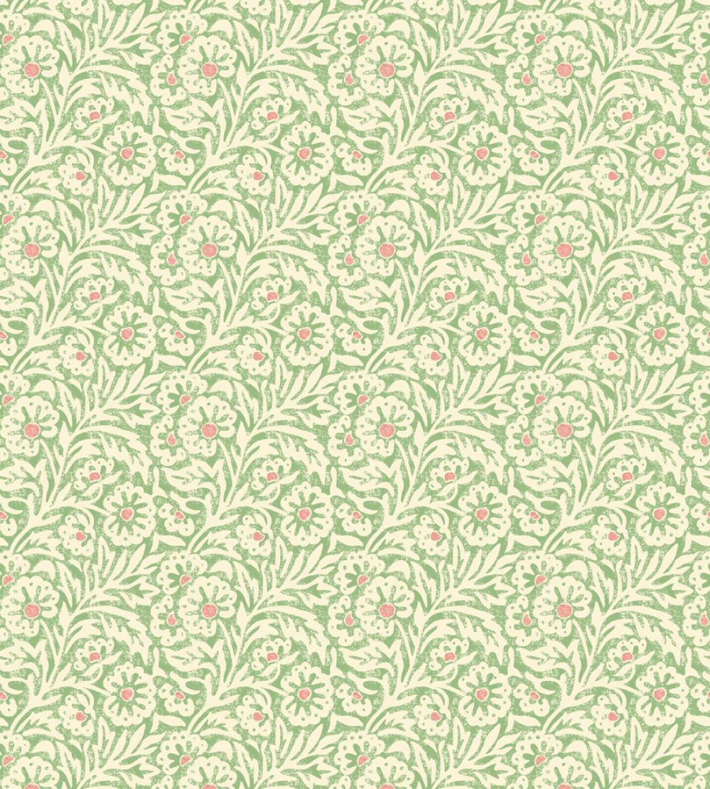 Flower Patch Wallpaper by GP & J Baker Green