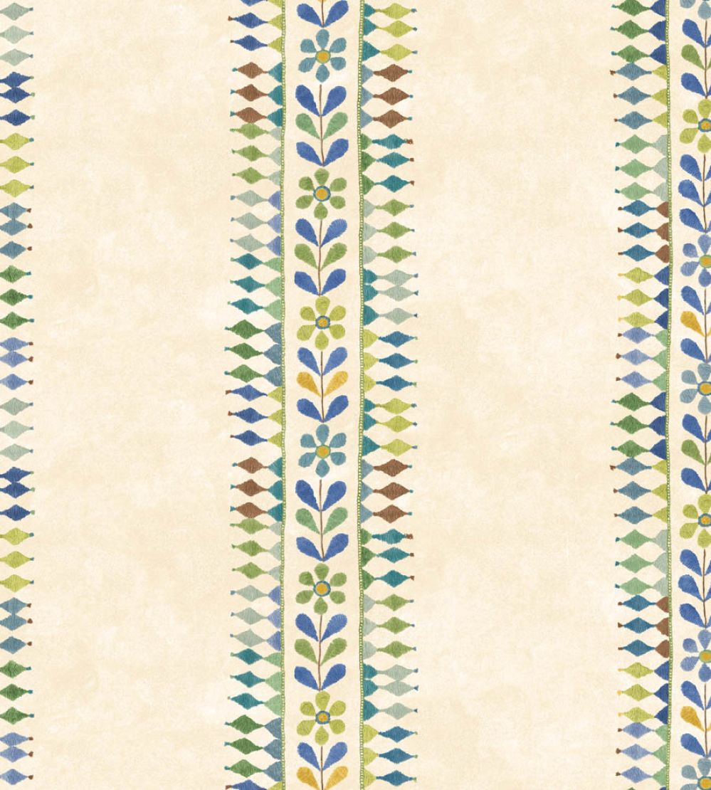 Flower Pot Wallpaper by GP & J Baker Blue/Green