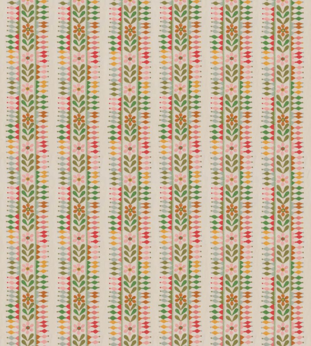 Flower Pot Fabric by GP & J Baker Green