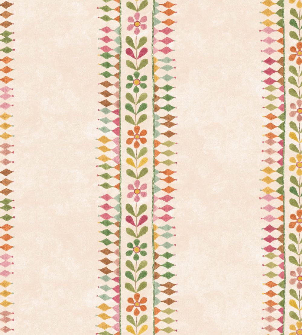 Flower Pot Wallpaper by GP & J Baker Green/Pink