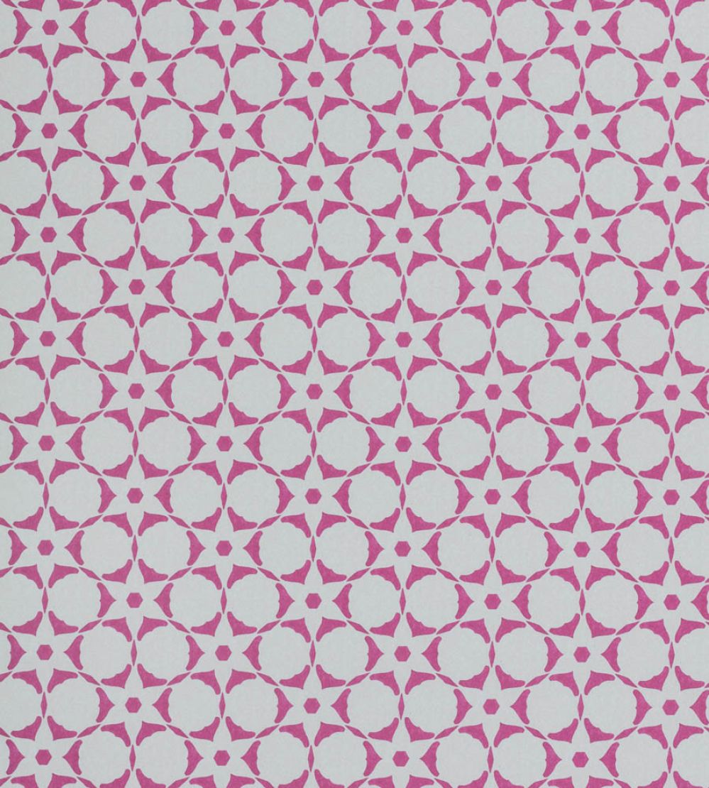 Flower Stencil Wallpaper by Vanderhurd Magenta