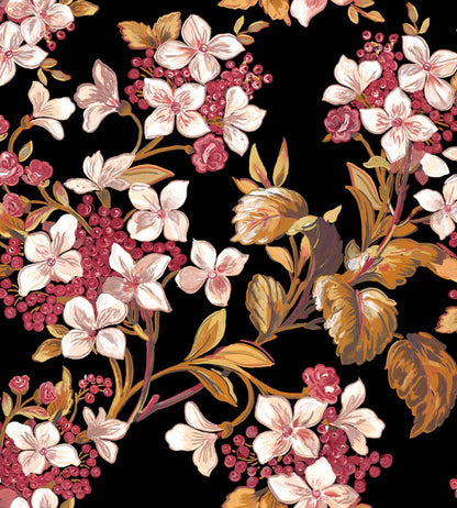 Flowery Wallpaper by Coordonne Black