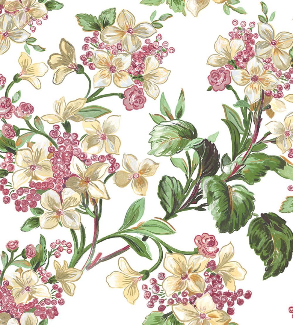 Flowery Wallpaper by Coordonne White