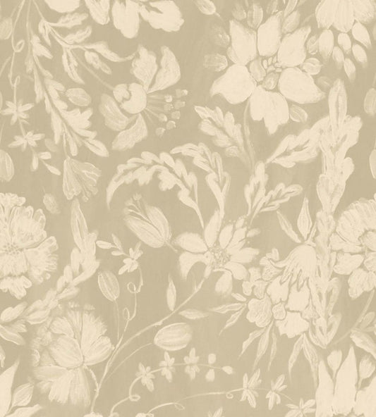 Flowery Ornament Wallpaper by MINDTHEGAP Taupe
