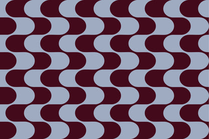 Flux Blue & Burgundy mural by Hovia