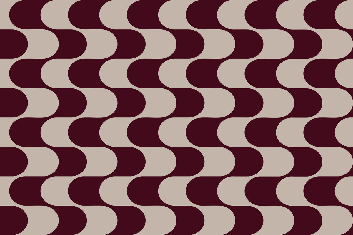 Flux Burgundy mural by Hovia