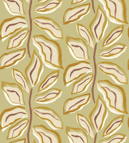 Foli Wallpaper by Ohpopsi Olive Glow