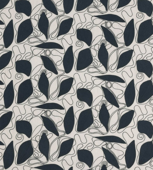 Foliage Fabric by Christopher Farr Cloth Navy