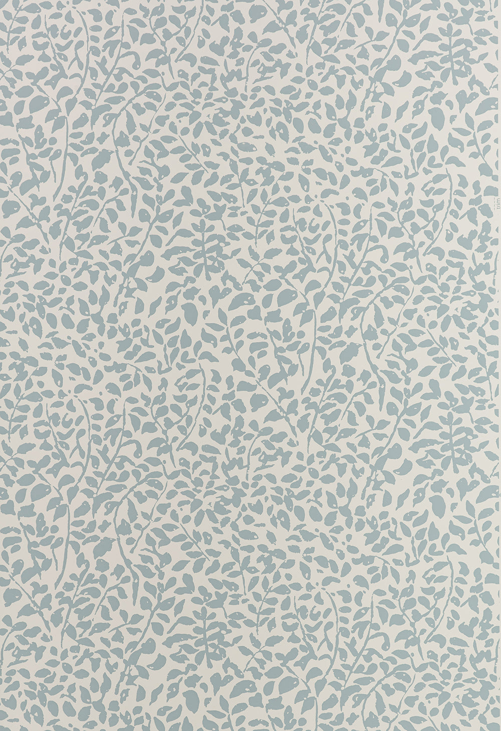 Foliage Soft Windsor Blue on Almost White Paper wallpaper by China Seas
