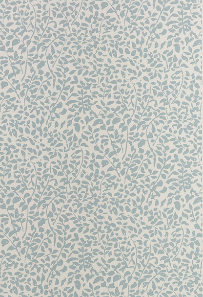 Foliage Soft Windsor Blue on Almost White Paper wallpaper by China Seas