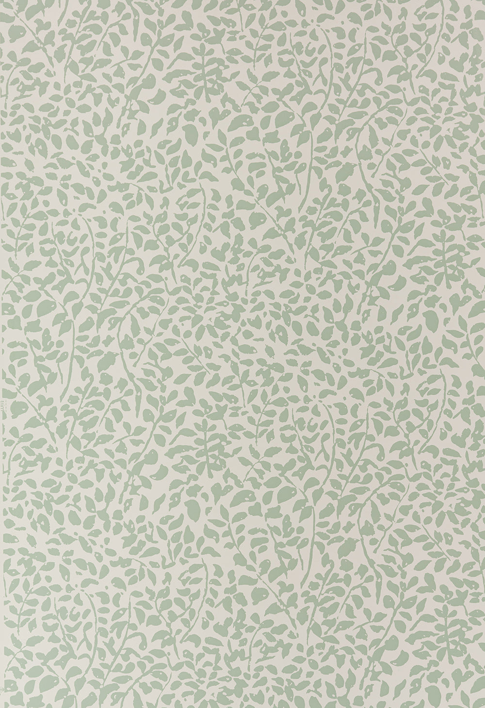 Foliage Peabody Green on Almost White Paper wallpaper by China Seas