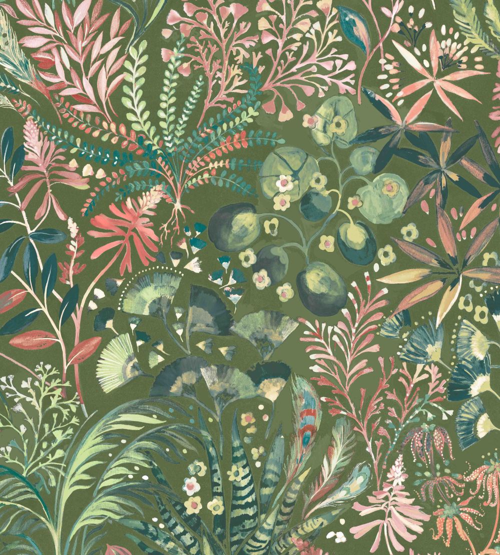 Folium Fabric by Arley House Jade