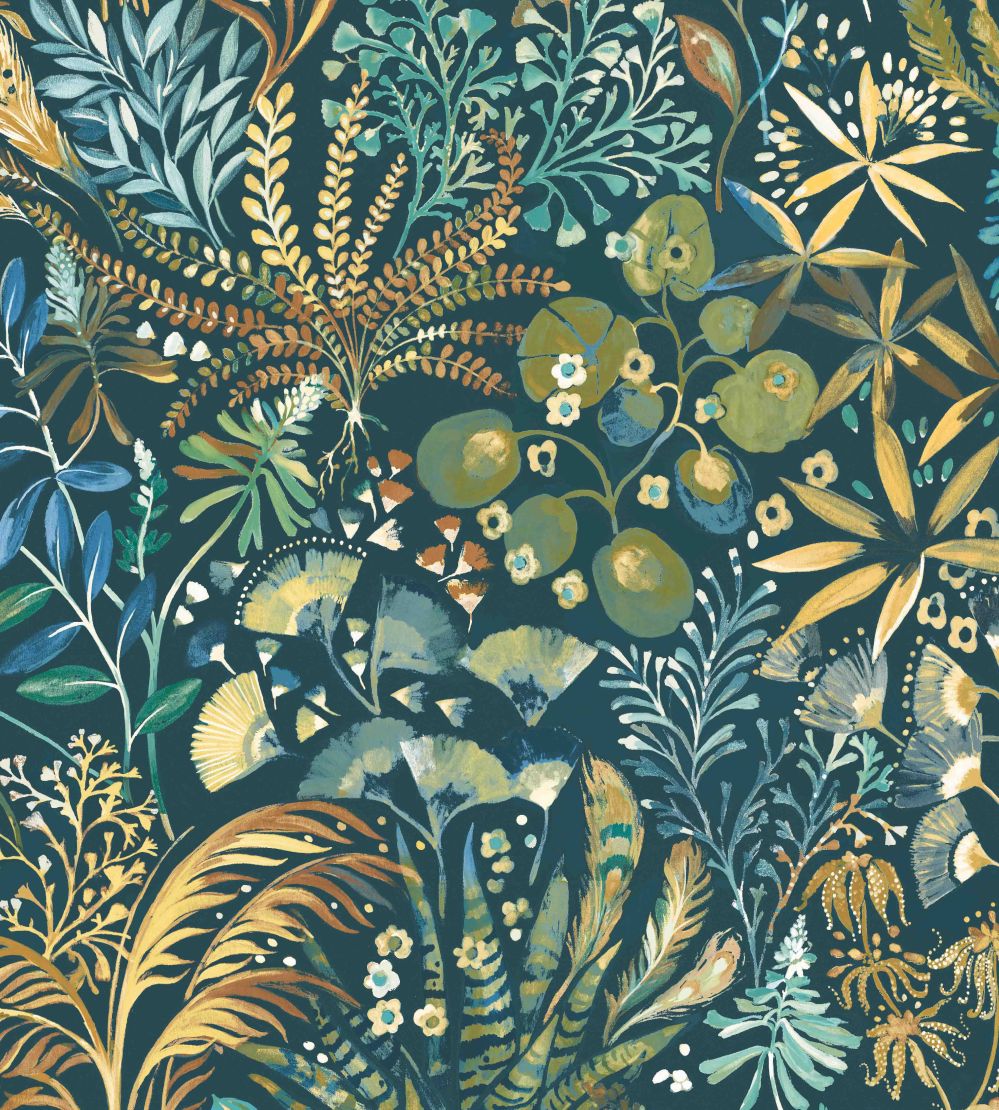 Folium Fabric by Arley House Ocean