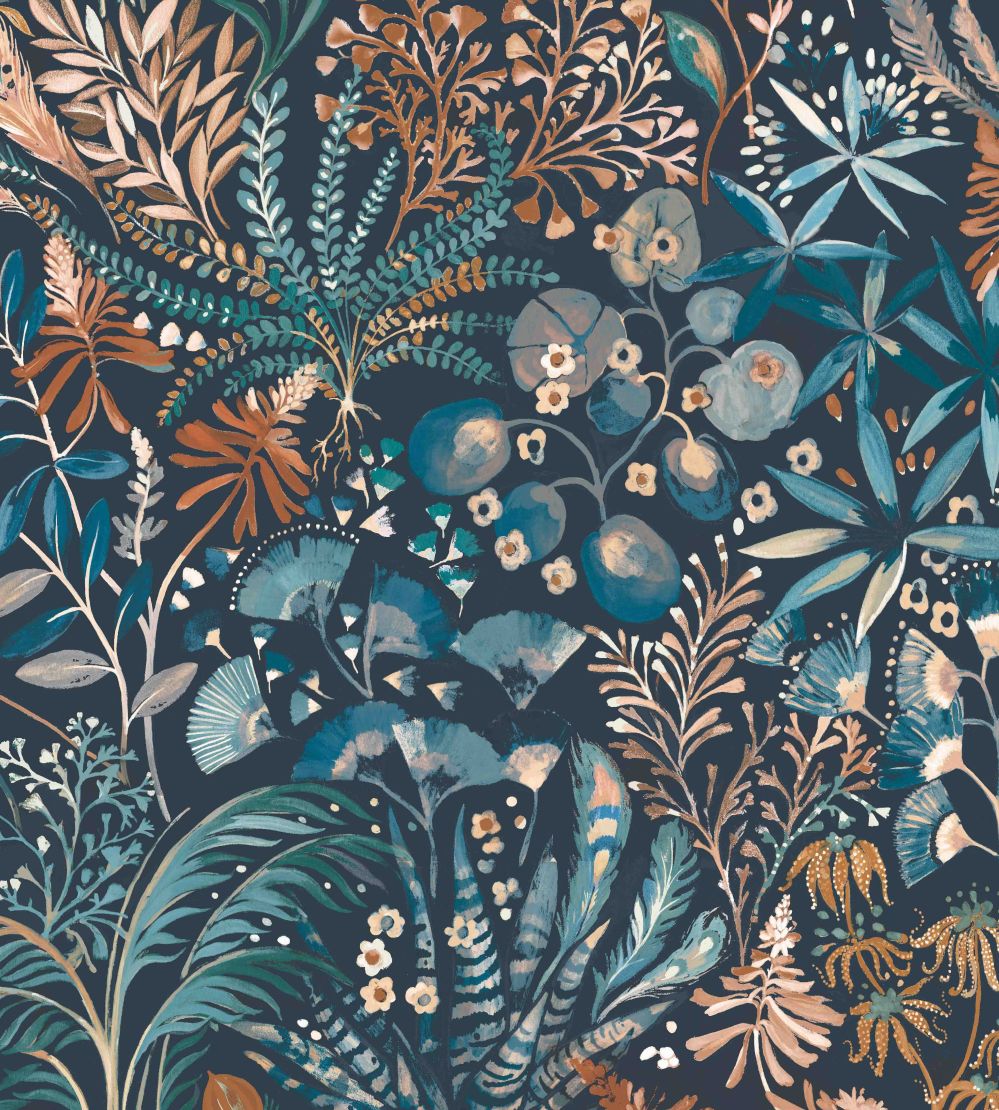 Folium Fabric by Arley House Petrol