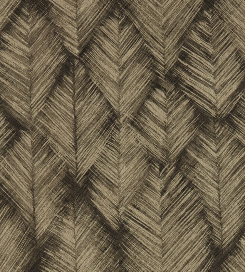 Folius Wallpaper by Clarke & Clarke Charcoal/Gilver