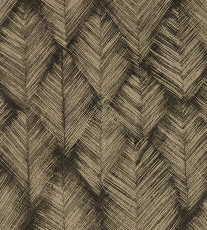 Folius Wallpaper by Clarke & Clarke Charcoal/Gilver