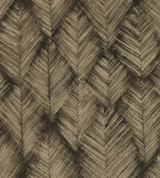 Folius Wallpaper by Clarke & Clarke Charcoal/Gilver