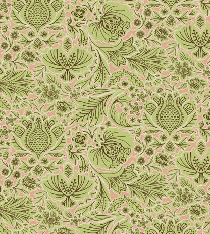 Folk Floral Fabric by Parker & Jules Pistachio